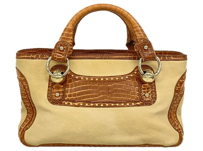 Céline Bolsa de mão em couro Celine Boogie Bag Marrom
