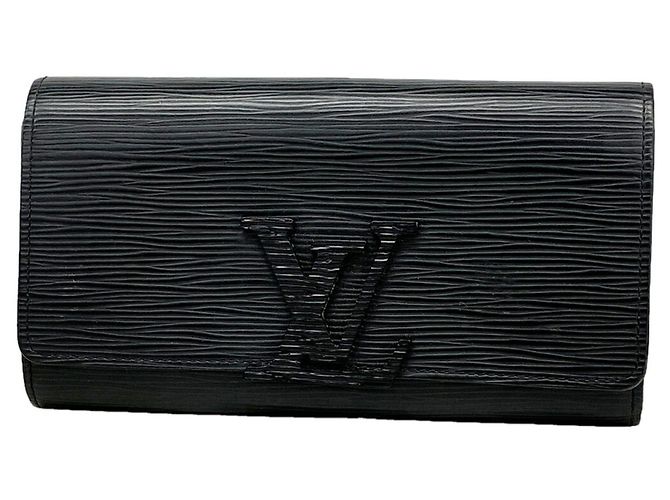 Louis Vuitton Epi Leather Long Wallet Black