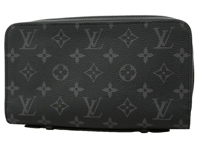 Portafoglio Lungo Louis Vuitton Monogram Eclipse Zippy XL Nero