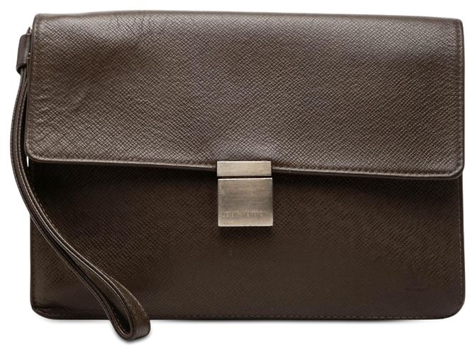 Louis Vuitton Brown Taiga Selenga Marron Marron foncé