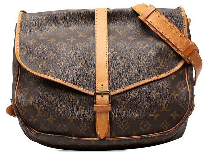 Louis Vuitton Brown Monogram Saumur 35 Marrom