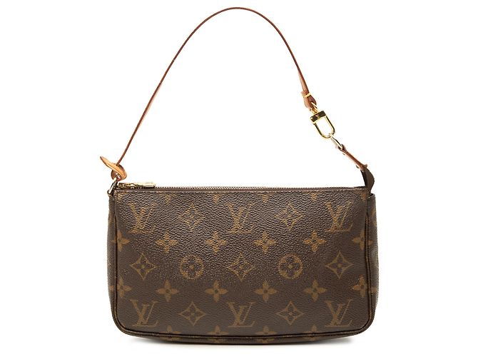 Louis Vuitton Brown Monogram Pochette Accessoires Marrone