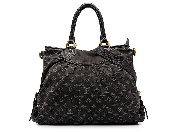 Louis Vuitton Black Monogram Denim Neo Cabby GM Noir