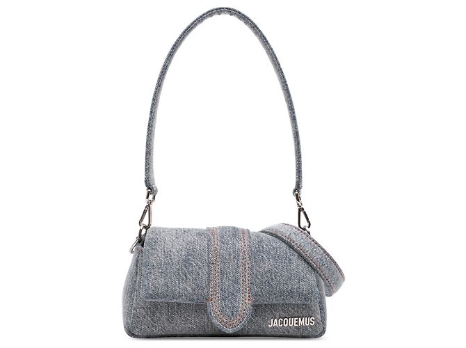 Bolsa Jacquemus Le Bambimou Small em denim azul acolchoado