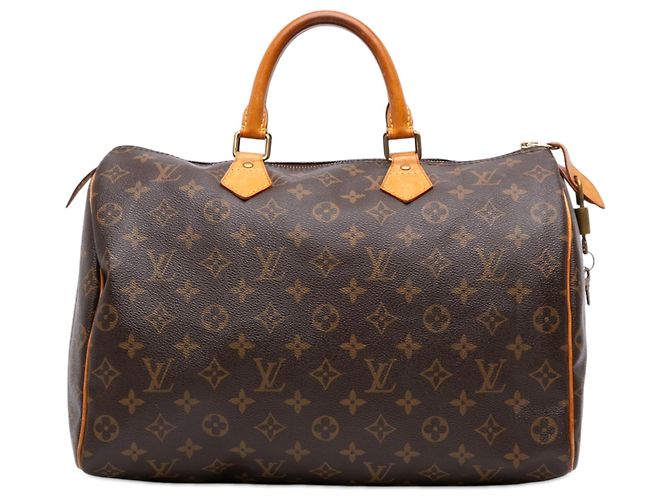 Louis Vuitton Brown Monogram Speedy 35 Marron