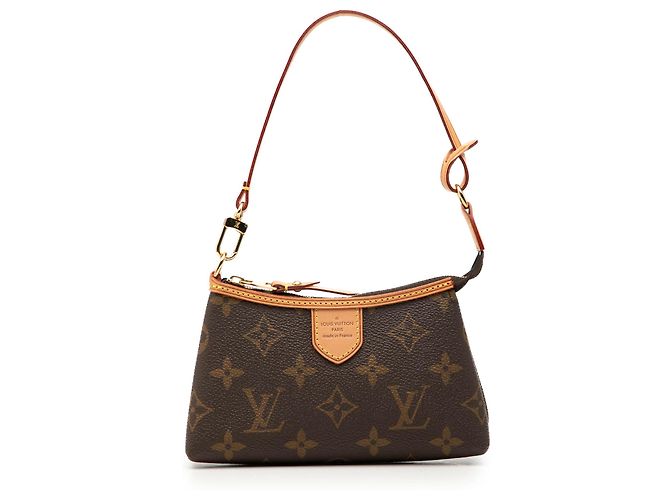 Louis Vuitton Brown Monogram Mini Delightful Pochette Marrone