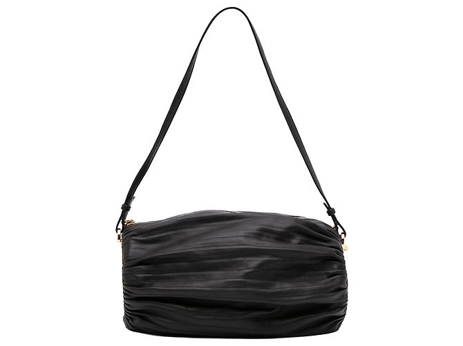 Bolso de muñeca LOEWE de nappa plisado negro