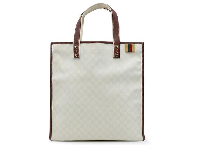 Sac Tote Gucci White GG Supreme Web Blanc