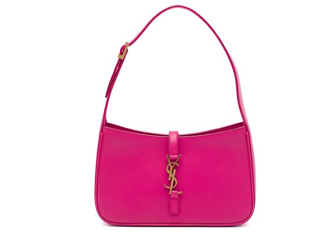 Autre Marque Saint Laurent Le 5 a 7 em couro de bezerro liso rosa