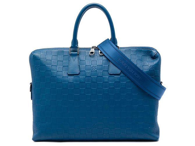 Louis Vuitton Blue Damier Infini Porte Documents Jour Blau