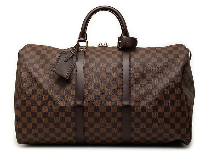 Louis Vuitton Brown Damier Ebene Keepall 50 Marron