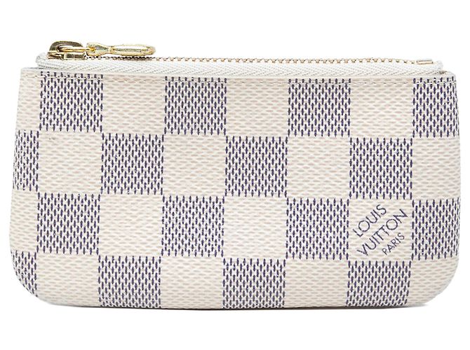Louis Vuitton White Damier Azur Pochette Cles Branco