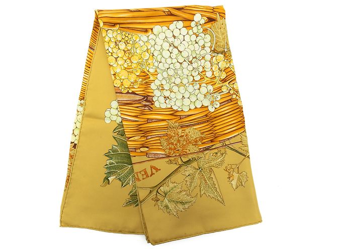 Hermès Gold Vendanges Seidentuch 90 Golden