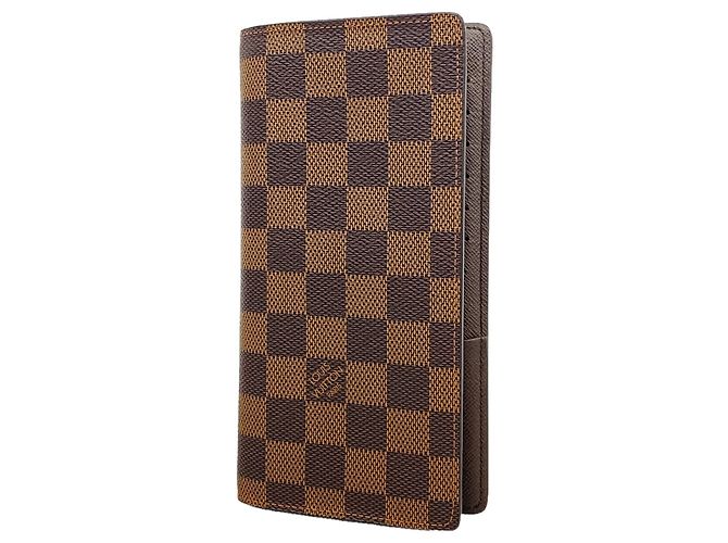 Louis Vuitton Damier Portefeuille Brazza Long Wallet Damier ebene
