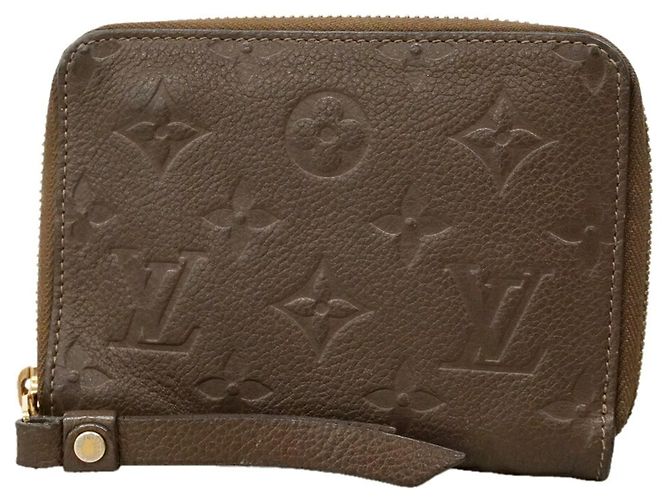 Louis Vuitton Monogram Empreinte Portefeuille Secret Compact Wallet Brown