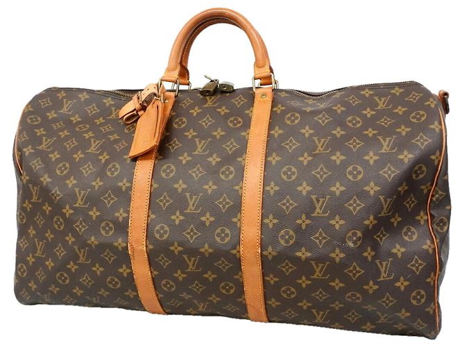 Louis Vuitton Boston Monogram Keepall Bandoulière 60 Marron