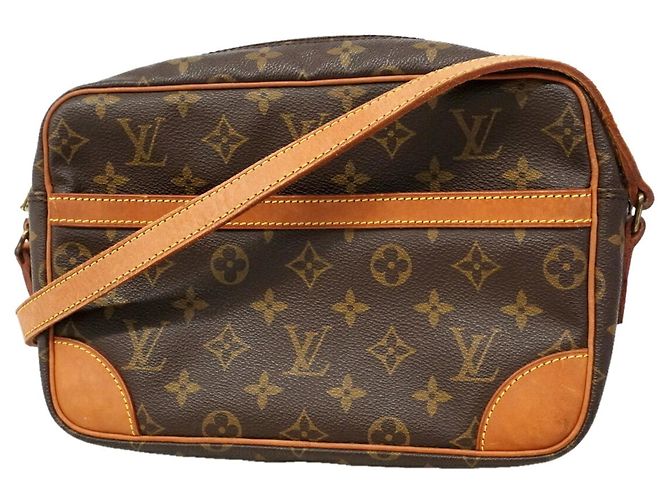 Borsa a tracolla Louis Vuitton Monogram Trocadero 27 Marrone