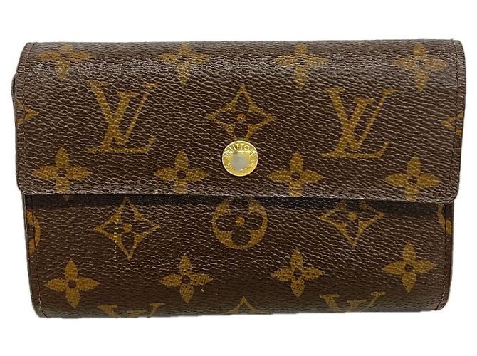 Portafoglio Louis Vuitton marrone tri-fold
