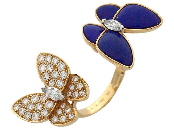 Bague Van Cleef & Arpels De Papillon Entre d'Or Bleu
