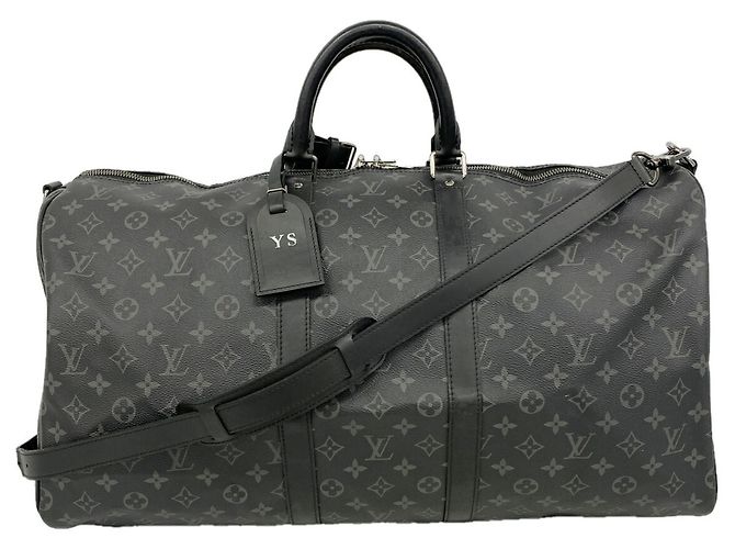 Sac Boston Louis Vuitton – Monogram Eclipse Keepall Bandoulière 55 Noir