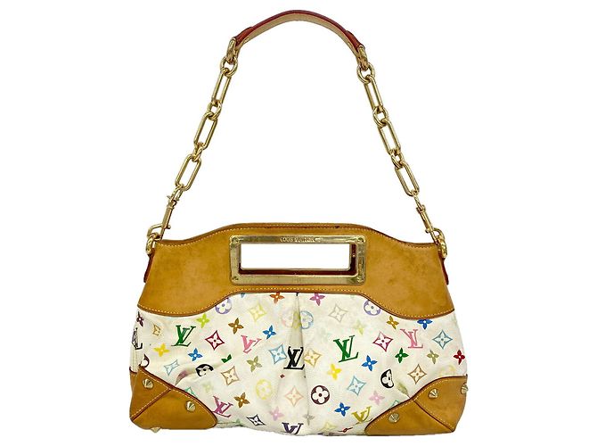 Louis Vuitton Monogram Multicolor Judy MM Handtasche Weiß