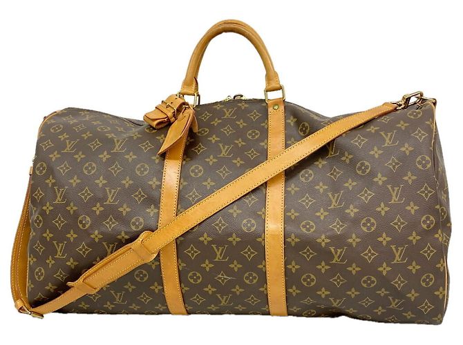 Louis Vuitton Boston Monogram Keepall Bandoulière 60 Marrone