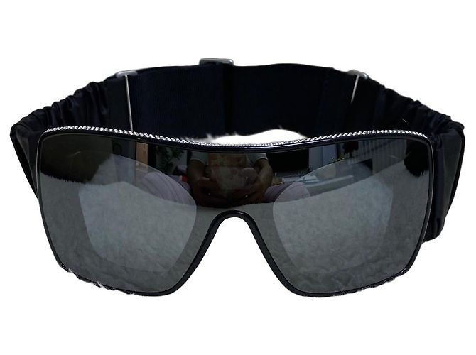 Chanel Occhiali da Sci con Strass Nero