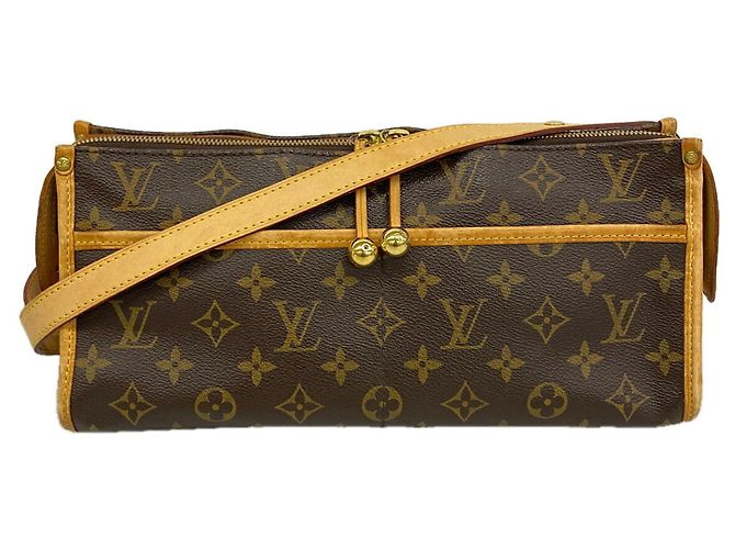 Borsa a tracolla lunga Popincourt Monogram Louis Vuitton Marrone