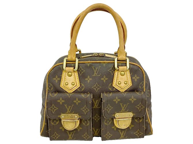 Sac à main Louis Vuitton Monogram Manhattan PM Marron