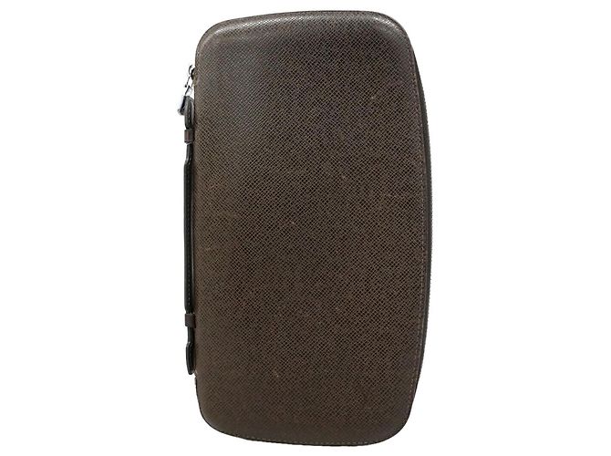 Louis Vuitton Taiga Organizer Long Wallet Brown