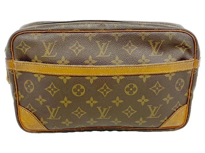 Borsa a pochette Louis Vuitton Monogram Compiegne 28 Marrone