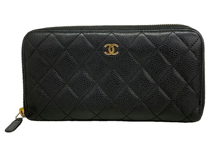 Chanel Matelassé Long Wallet Black