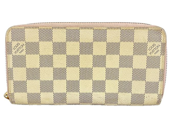 Louis Vuitton Damier Azur Zippy Wallet Weiß