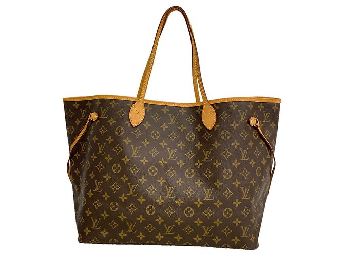 Sac Cabas Louis Vuitton Monogram Neverfull GM Marron