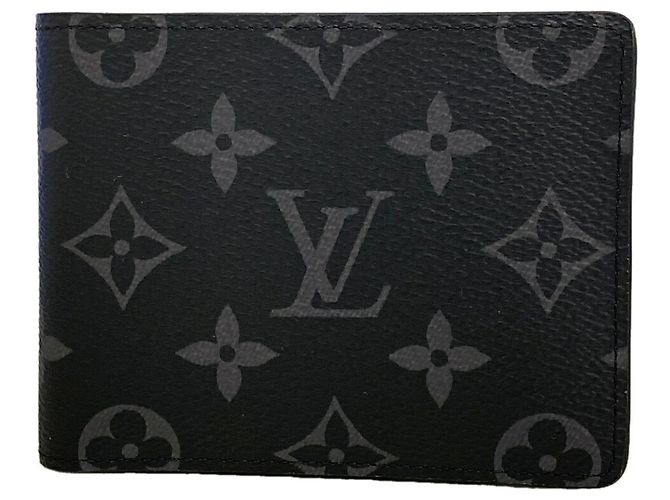 Louis Vuitton Monogram Eclipse Portefeuille Slender Wallet Nero
