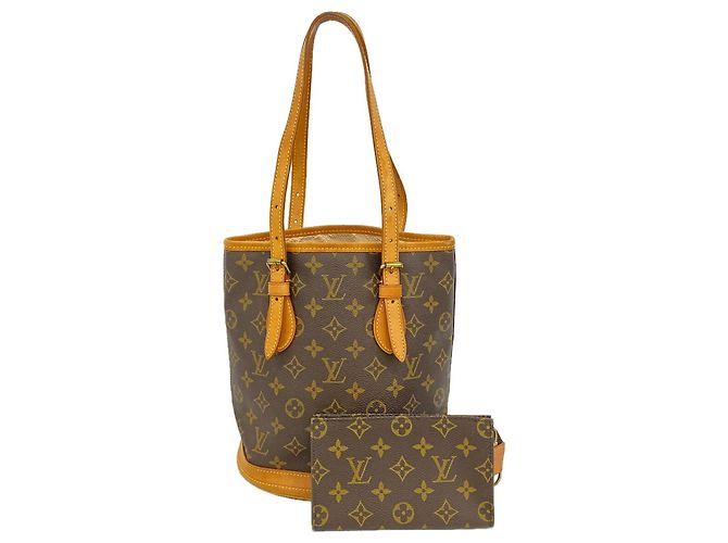 Borsa Tote Louis Vuitton Monogram Bucket PM Marrone