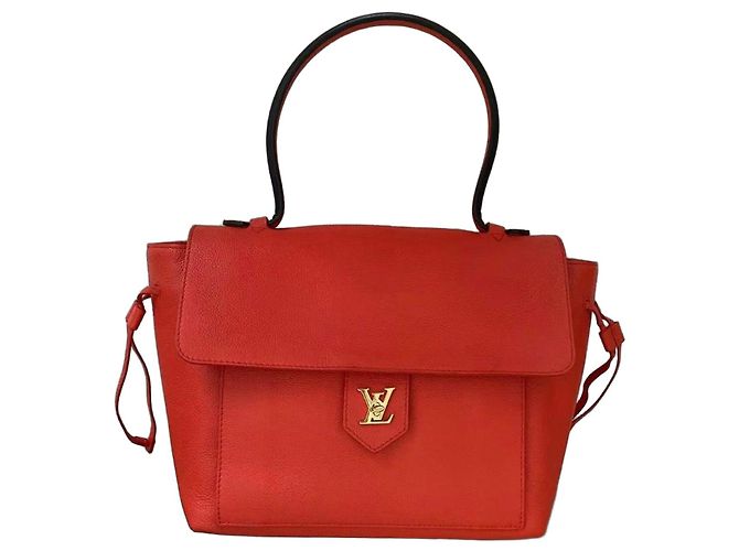 Louis Vuitton Lockme Handtasche Orangerot Leder