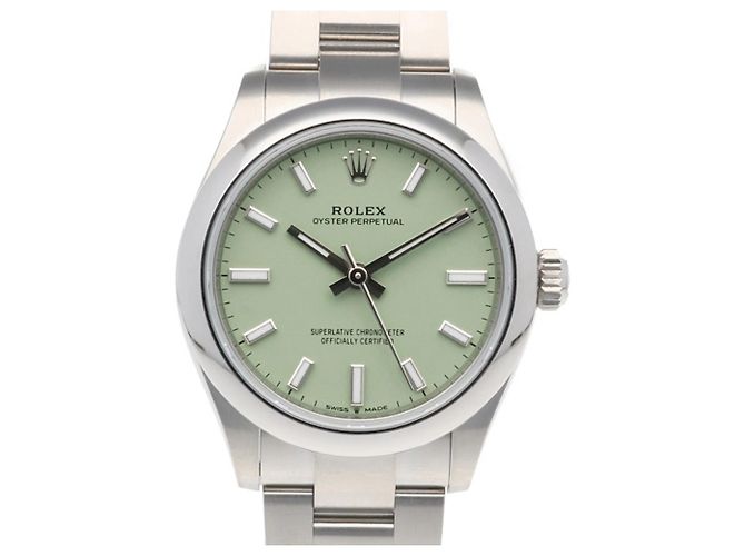Reloj de pulsera Rolex Oyster Perpetual esfera verde
