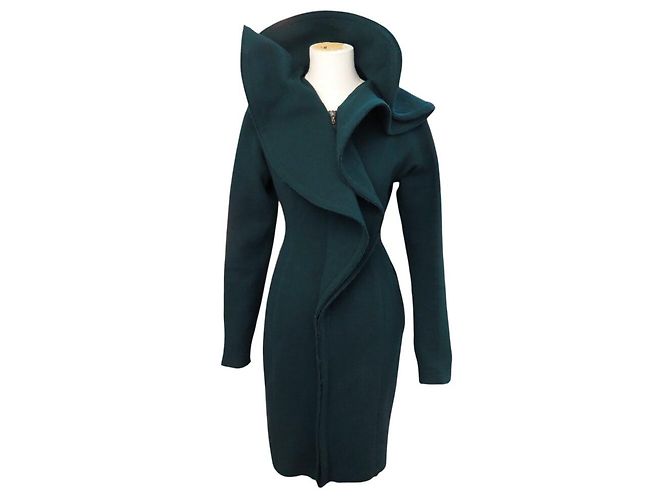 CAPPOTTO LUNGO LANVIN COLLEZIONE 10 ANNI 2012 ELBAZ S 36 IN LANA Verde