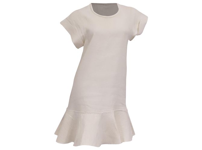 Isabel Marant Etoile Mini abito Isabel Marant Étoile Gemma Modern Bourette in lino bianco Crudo