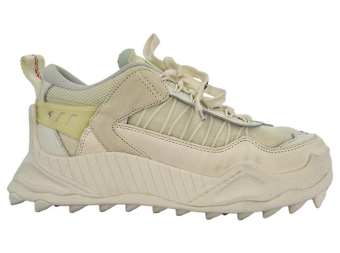 Off White Off-White Odsy 1000 Sneaker aus cremefarbenem Polyester Weiß Roh