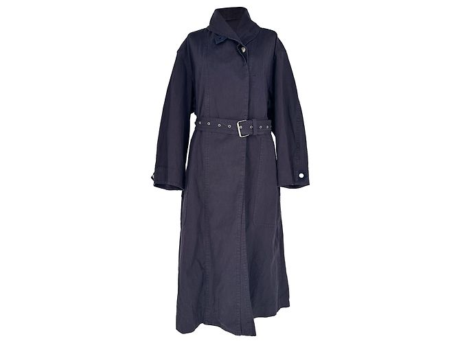 Gabardina con cinturón Peter Isabel Marant Etoile en algodón azul marino