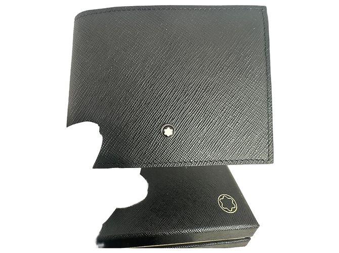 Montblanc Bi-fold Wallet in Black Saffiano Leather New with certificate