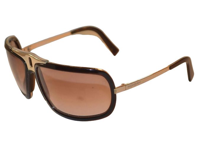 Yves Saint Laurent YSL 2200/S Oversized Sunglasses Brown