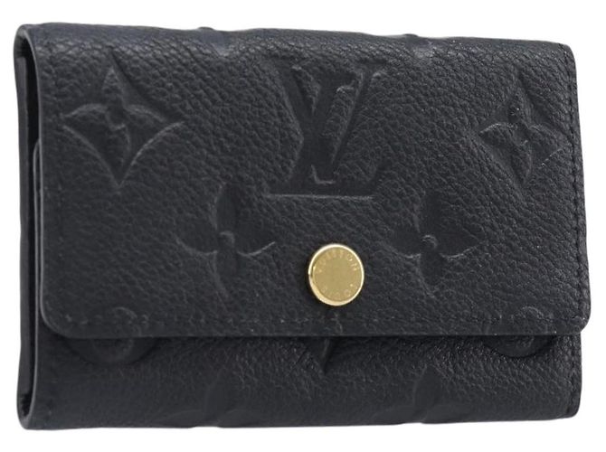 LOUIS VUITTON Empreinte Multicles 6 Key Case Black M64421 LV Auth 203628 Negro