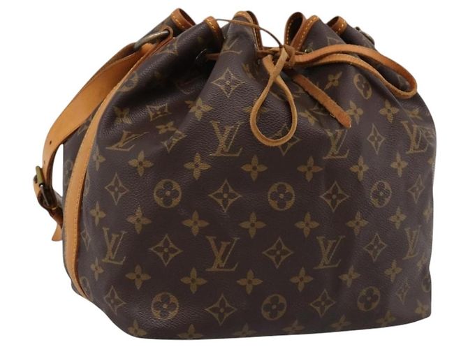LOUIS VUITTON Bolsa de Ombro Monogram Petit Noe M42226 LV Auth 203907V Monograma