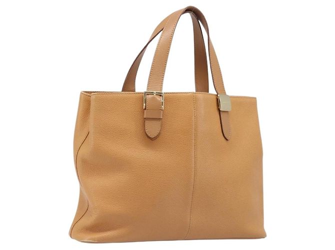 Borsa a mano BURBERRY in pelle beige e oro Auth 201376 D'oro