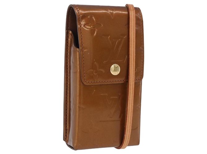 LOUIS VUITTON Monogram Vernis Walker Wallet Bronze M91154 LV Auth bs36810