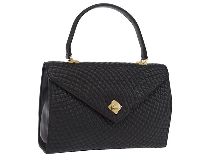 BALLY Handtasche aus Leder Schwarz Gold authentisch 204388 Golden