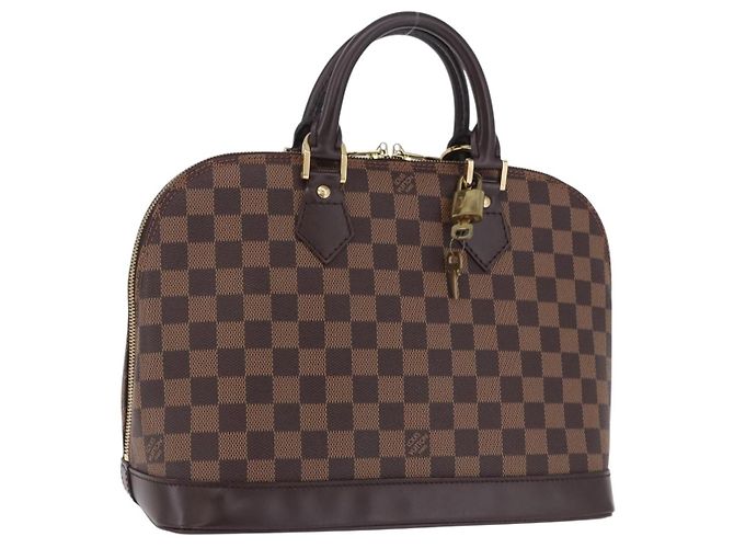 LOUIS VUITTON Damier Ebene Alma PM Handtasche N53151 LV Auth 204034V